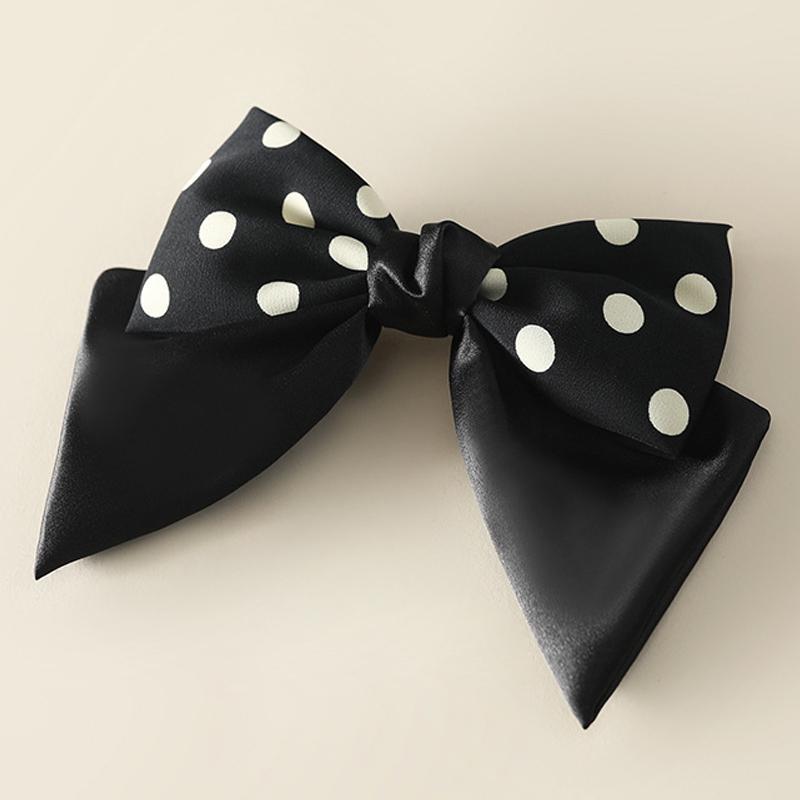 Polka Dot Bow Hair Clips