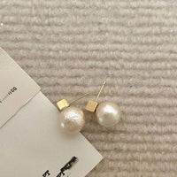 High-End Geometric Cotton Earrings Simple Versatile Fashion Niche Design Jewelry