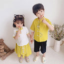 Girls Chinese Style Dress Two-Piece Traditional Outfit