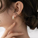 Golden Elegance Zircon Stud Earrings Women Wedding Jewelry Elegant Best Gift