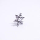 Zircon Snowflake Christmas Earrings Studs Winter Jewelry for Women and Girls