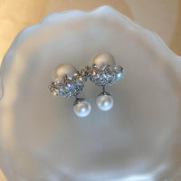 Pearl and Rhinestone Earrings