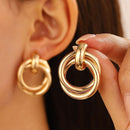 Simple Geometric Knot Earrings Fashion Jewelry for Women Elegant Accessories