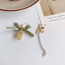 Bird Cage Asymmetrical Earrings Bow Long Fringe Dangle Jewelry for Women Fashion