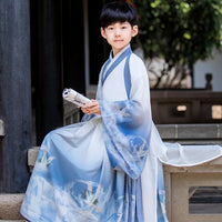 Boys' Light Blue Chinese Costume