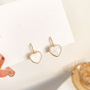 Stylish Milk White Earrings for Women Fashionable Simple Ear Studs and Hooks