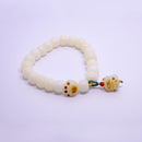 White Cats Paw Bodhi Bracelet for Women Handcrafted Beaded Fashion Jewelry Gift