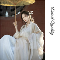 Soft beige Traditional Chinese Clothing Hanfu Set