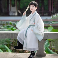 Boy's Serene Scholar Hanfu - Traditional Cultural Clothing