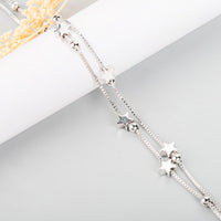 Double Star Bracelet Fashion Jewellery Adjustable Chain for Women Girls Gift