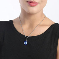 Blue Demon Eyes Pendant Necklace