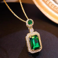 Vintage Paraiba Tourmaline Emerald Gemstone Earrings Ring Necklace Women Gift