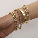 4pcs Twist Chain Bracelet Set Fashion Jewellery Women Trendy Accessories