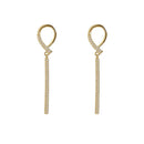 Gold Long Drop Dangle Earrings