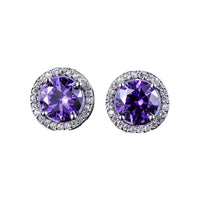 Round Zircon Earrings