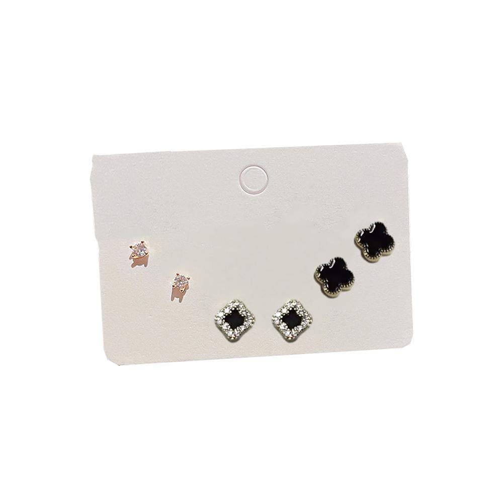 Compact Women Geometric Stud Earrings Fashion Jewellery Set Women Girls