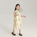 Ivory Floral Long & Half Skirt Cheongsam Dress