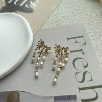 Zircon Tassel Millet Bead Earrings Fashion Jewellery Women Trendy Elegant