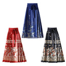 Chinese Horse Face Skirt Womens Long Hanfu Traditional Half Body Skirt