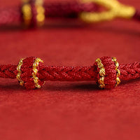 Hand-woven Knotted Red Rope