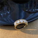 Zircon Ring Super Flash Fashion Jewellery Women Elegant Crystal Adjustable