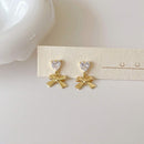 High-End Bow Earrings for Women Elegant Simple Fashion Jewelry Niche Design