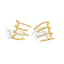 Women Fashion Four Claw Stud Earrings Elegant Jewelry Accessories for Ladies