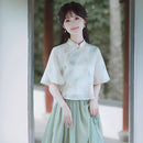 Mint Green Women's New Modern Hanfu Set