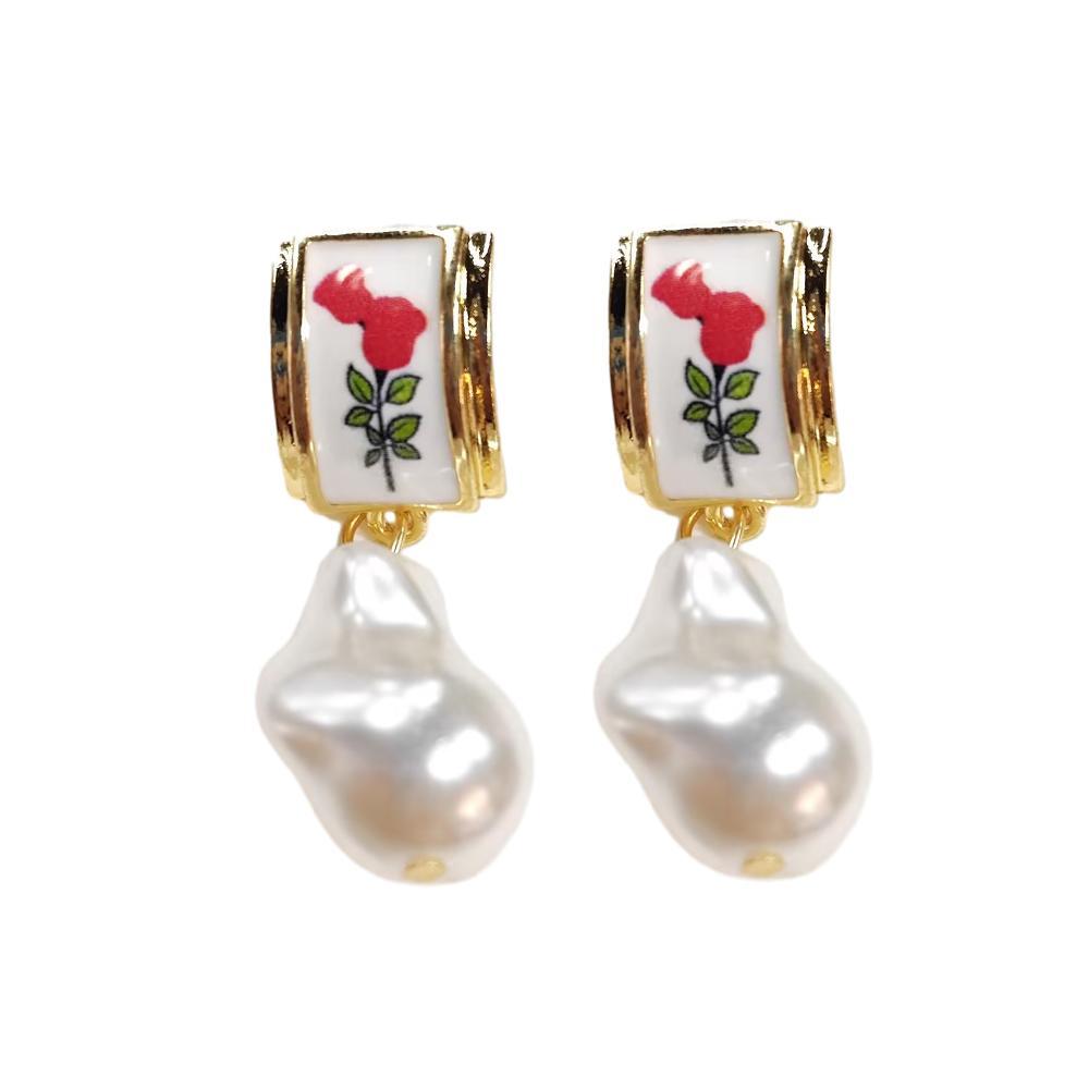 Floral Pearl Earrings