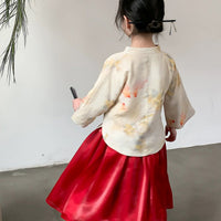 Girls Two-Piece Hanfu New Year Dress