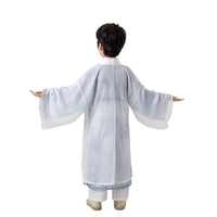 Boys' Blue Printed Wei-Jin Dyneaty Hanfu