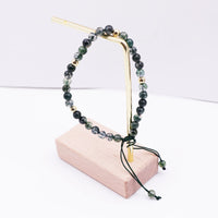 Luxurious Green Aquatic Agate Bracelet Natural Stone Jewelry Elegant Gift