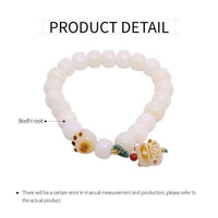 White Cats Paw Bodhi Bracelet for Women Handcrafted Beaded Fashion Jewelry Gift