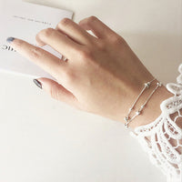 Double Star Bracelet Fashion Jewellery Adjustable Chain for Women Girls Gift