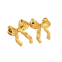 Bow Earrings Stud Women Fashion Jewellery Elegant Trendy Accessories Gift