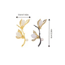 Elegant Magnolia Brooch Flower Corsage Light Luxury Design Fashion Pin Accessory