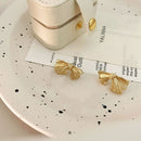 Retro Bow Stud Earrings Vintage Gold Silver Fashion Jewelry Simple Gift