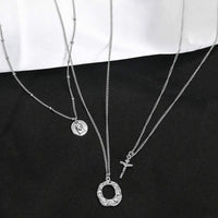 Retro Elegant Necklace Multi-layer Metal Chain Necklace Stacked Clavicle Chain