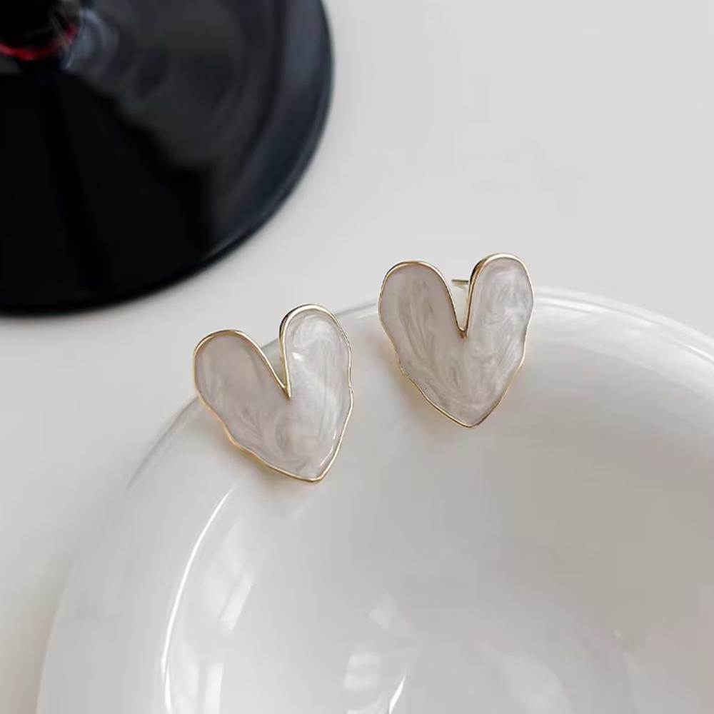 Golden Pearl Stud Earrings For Women Wedding Jewelry Perfect Gift High Style