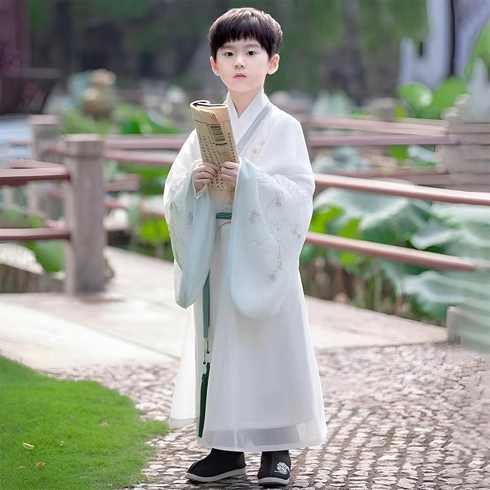 Children's Hanfu - traditional cultural clothing with scholarly motifs