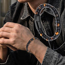 Men's Beaded Leather Bracelets