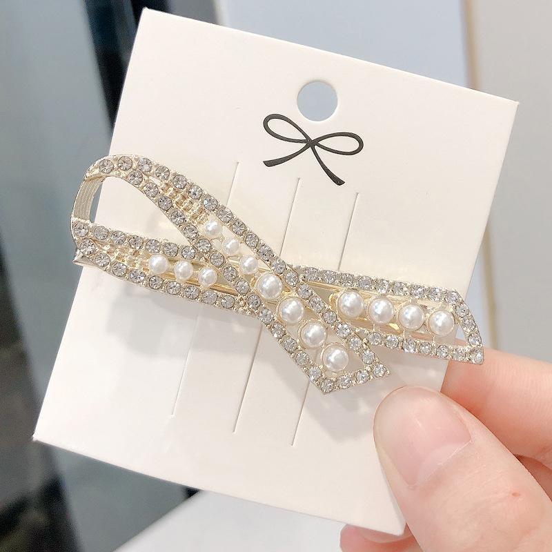 Pearl Flash Imitation Diamond Hairpin