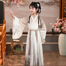 Girls' Ink-Printed Hanfu Dress