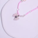 Handmade Pink Butterfly Beaded Necklace Women Girls Cute Boho Fashion