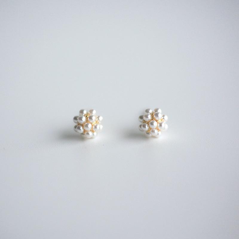 Fashion Pearl Wedding Earrings Zircon Cherry Stud Pearl Earrings for Women