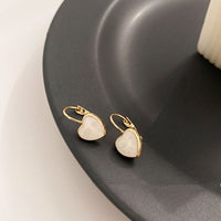 Stylish Milk White Earrings for Women Fashionable Simple Ear Studs and Hooks