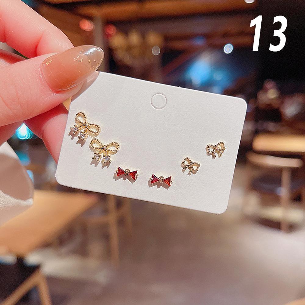 Compact Women Geometric Stud Earrings Fashion Jewellery Set Women Girls