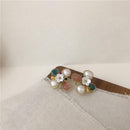 Handmade Petal Flower Earrings for Women Contrast Color Fashion Jewelry Trendy