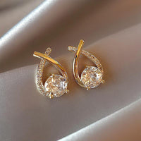 Teardrop Zircon Earrings