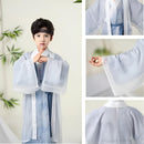 Boys' Blue Printed Wei-Jin Dyneaty Hanfu